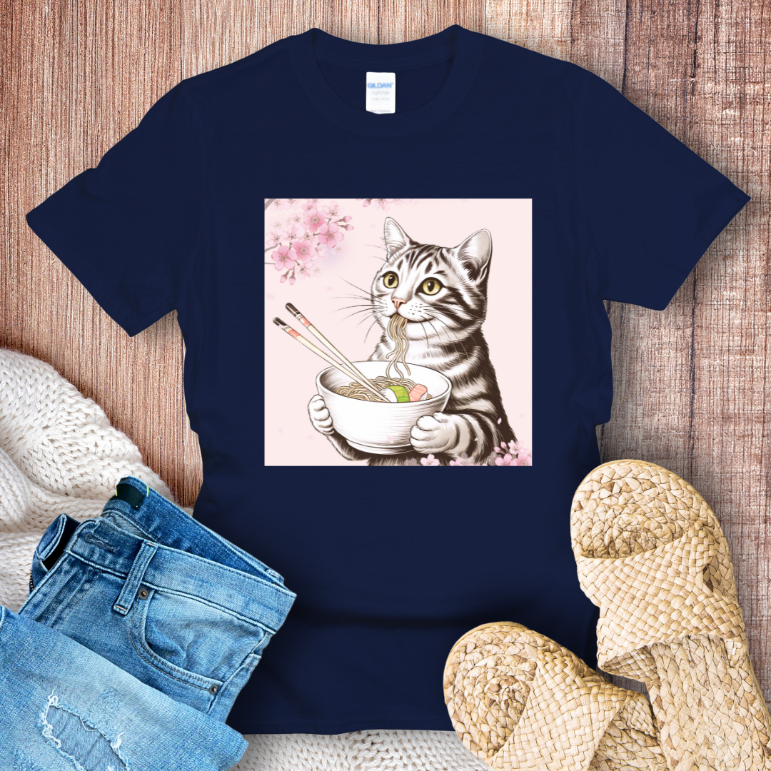 Noodle and Sushi Cat T-Shirt