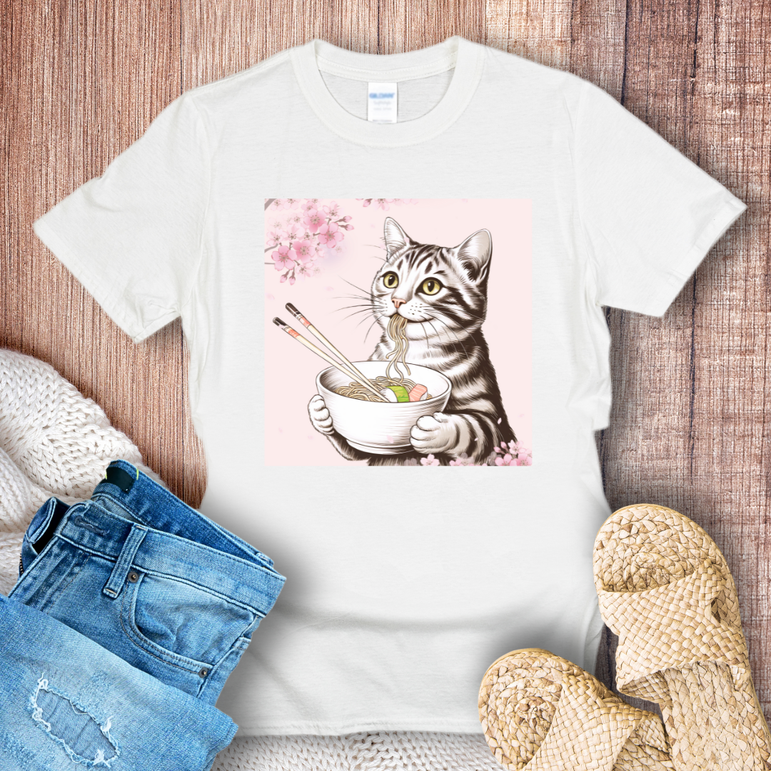 Noodle and Sushi Cat T-Shirt