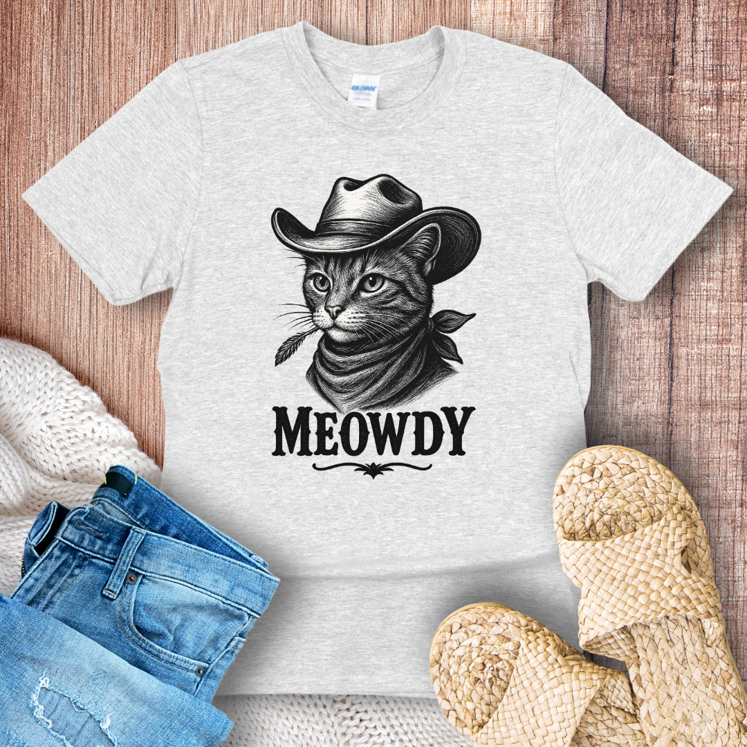 Meowdy Cowboy Cat T-Shirt