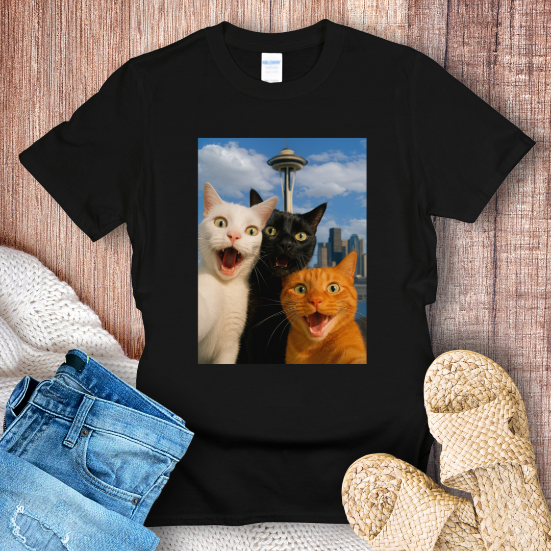 Selfie Cats In Seattle T-Shirt