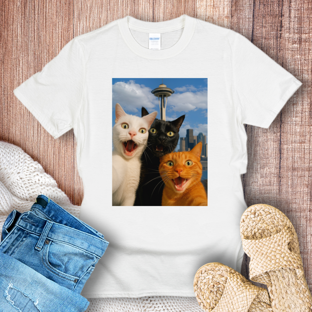 Selfie Cats In Seattle T-Shirt