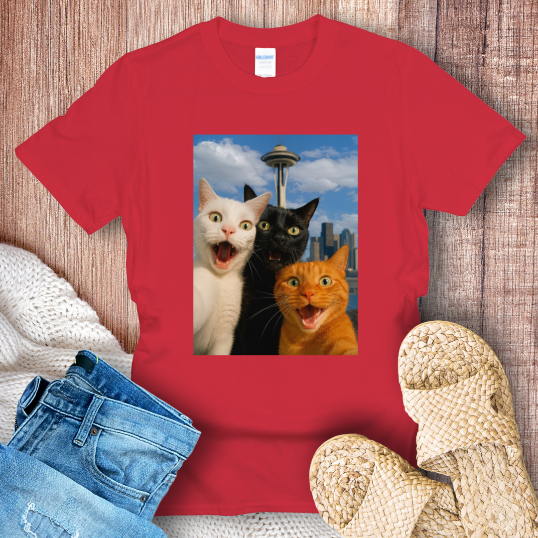 Selfie Cats In Seattle T-Shirt