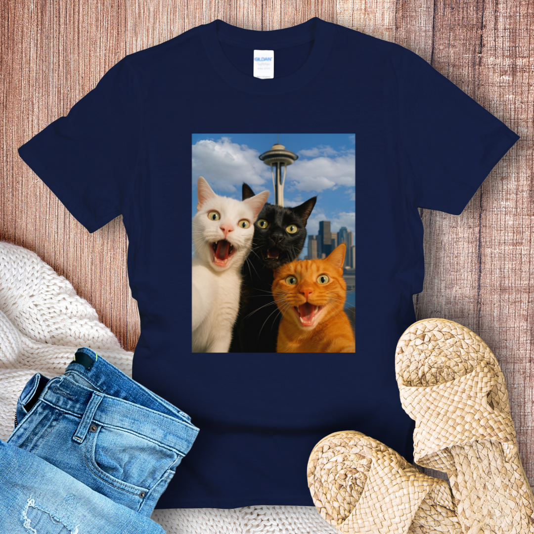 Selfie Cats In Seattle T-Shirt
