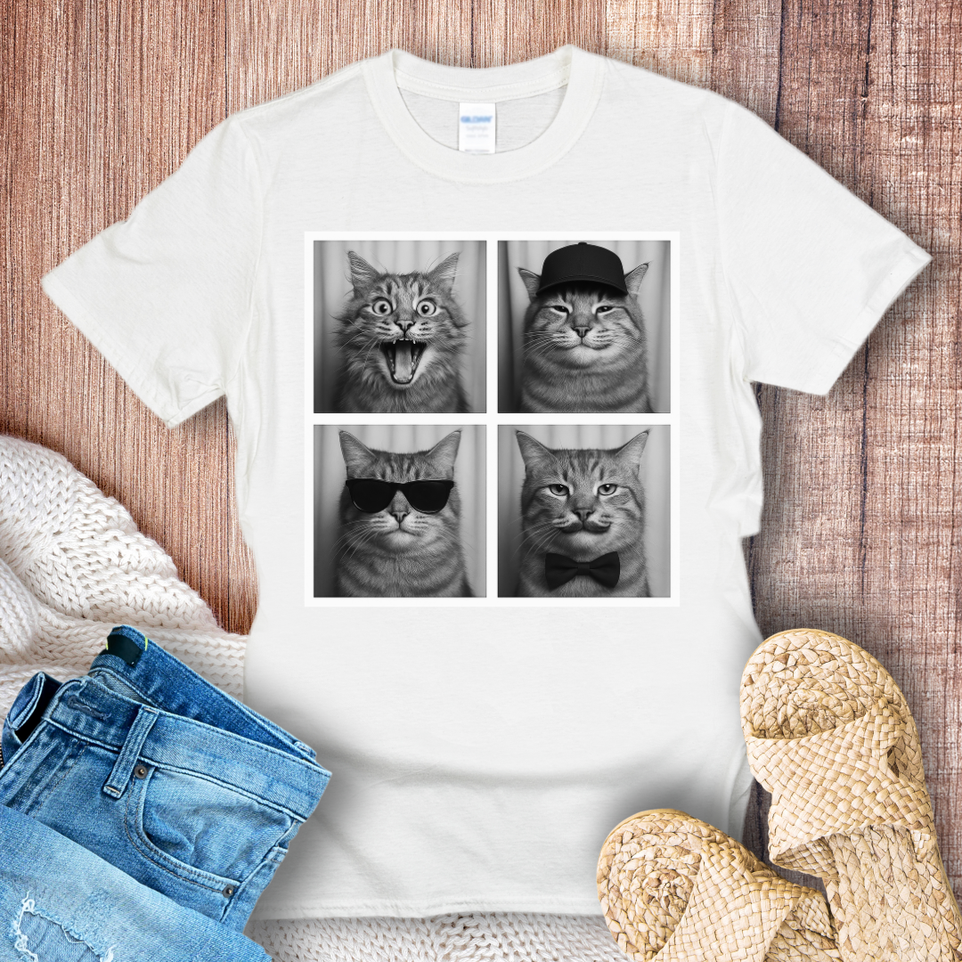 Crazy Cat in Photoboth T-shirt