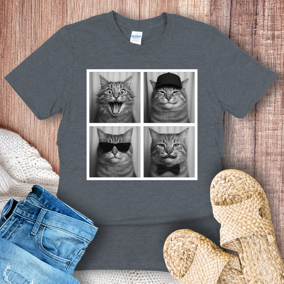 Crazy Cat in Photoboth T-shirt