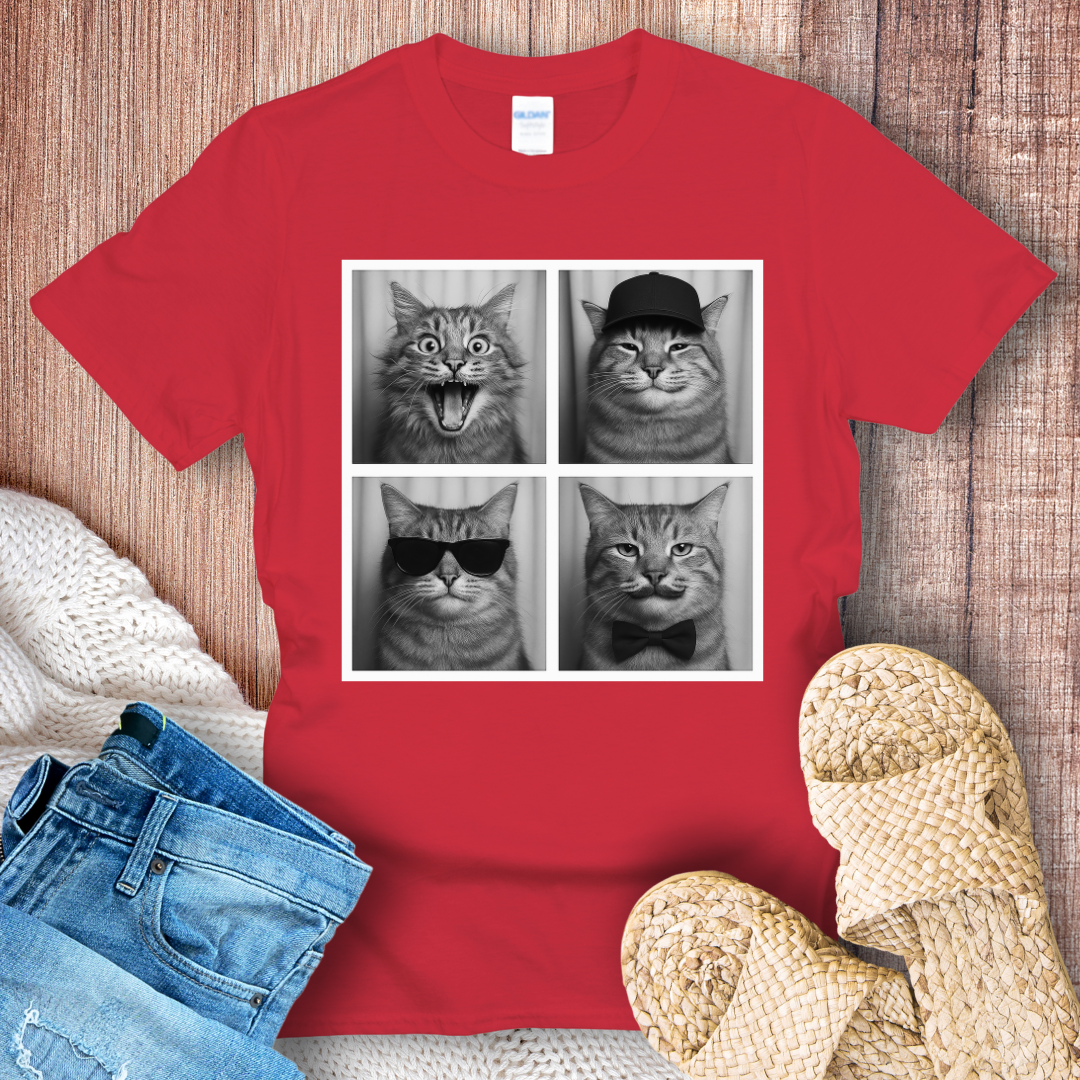 Crazy Cat in Photoboth T-shirt