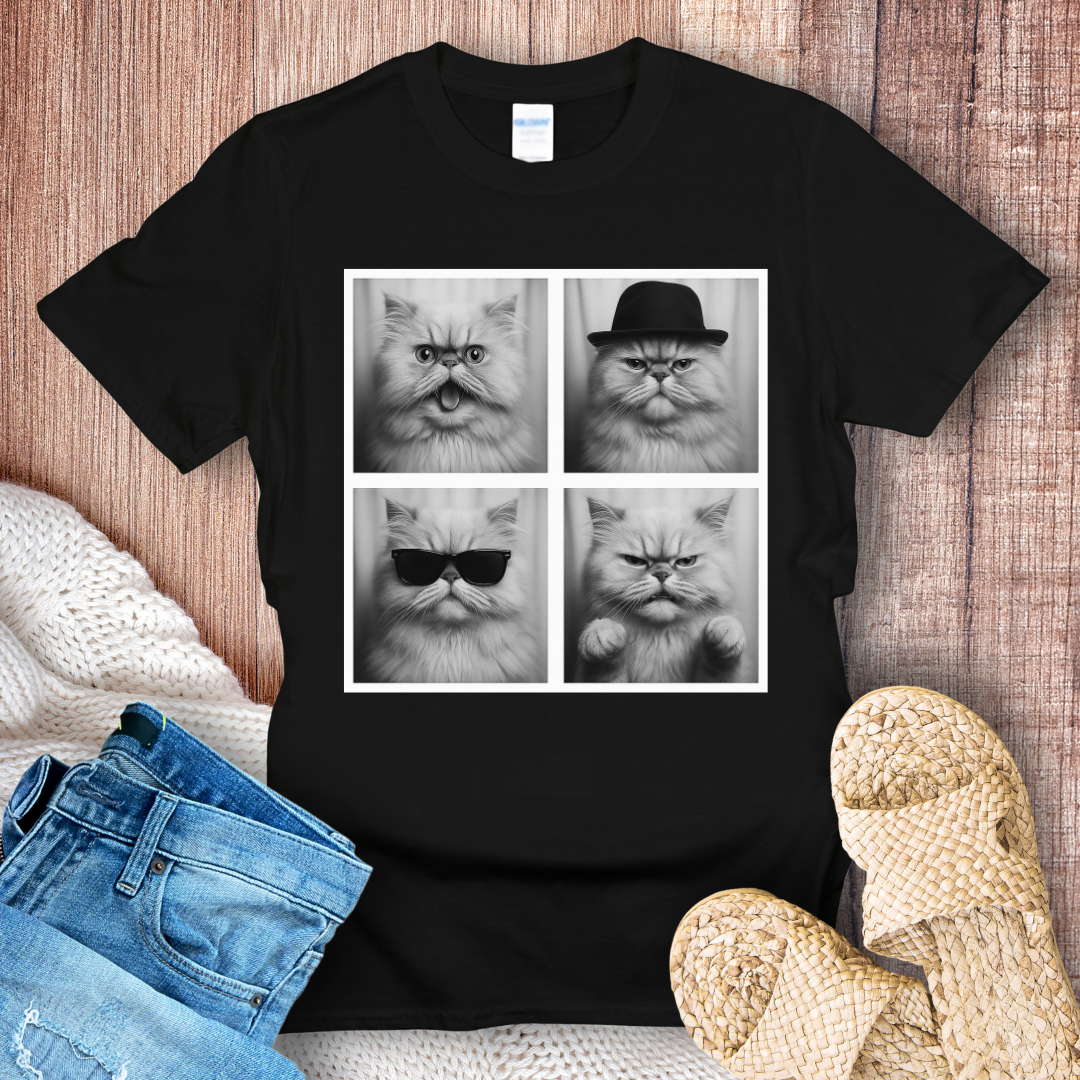 Persian Cat in Photoboth T-shirt