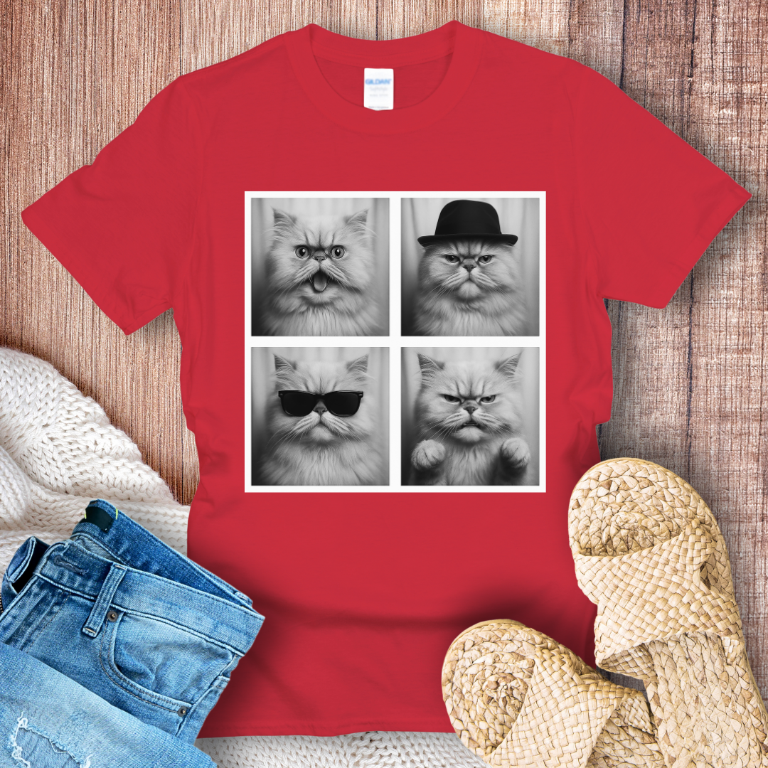 Persian Cat in Photoboth T-shirt