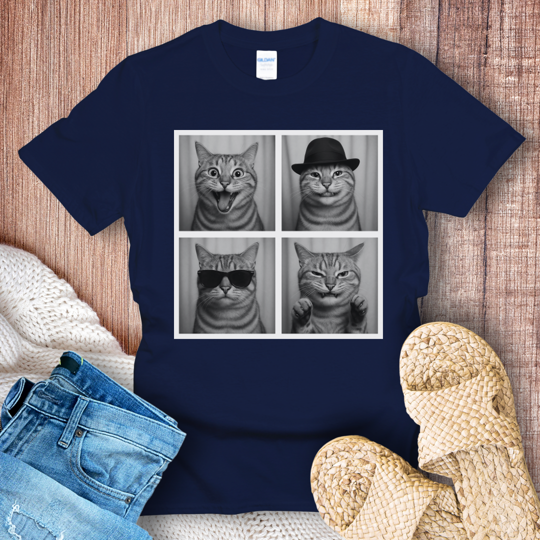 American Shorthair Cat in Photoboth T-shirt