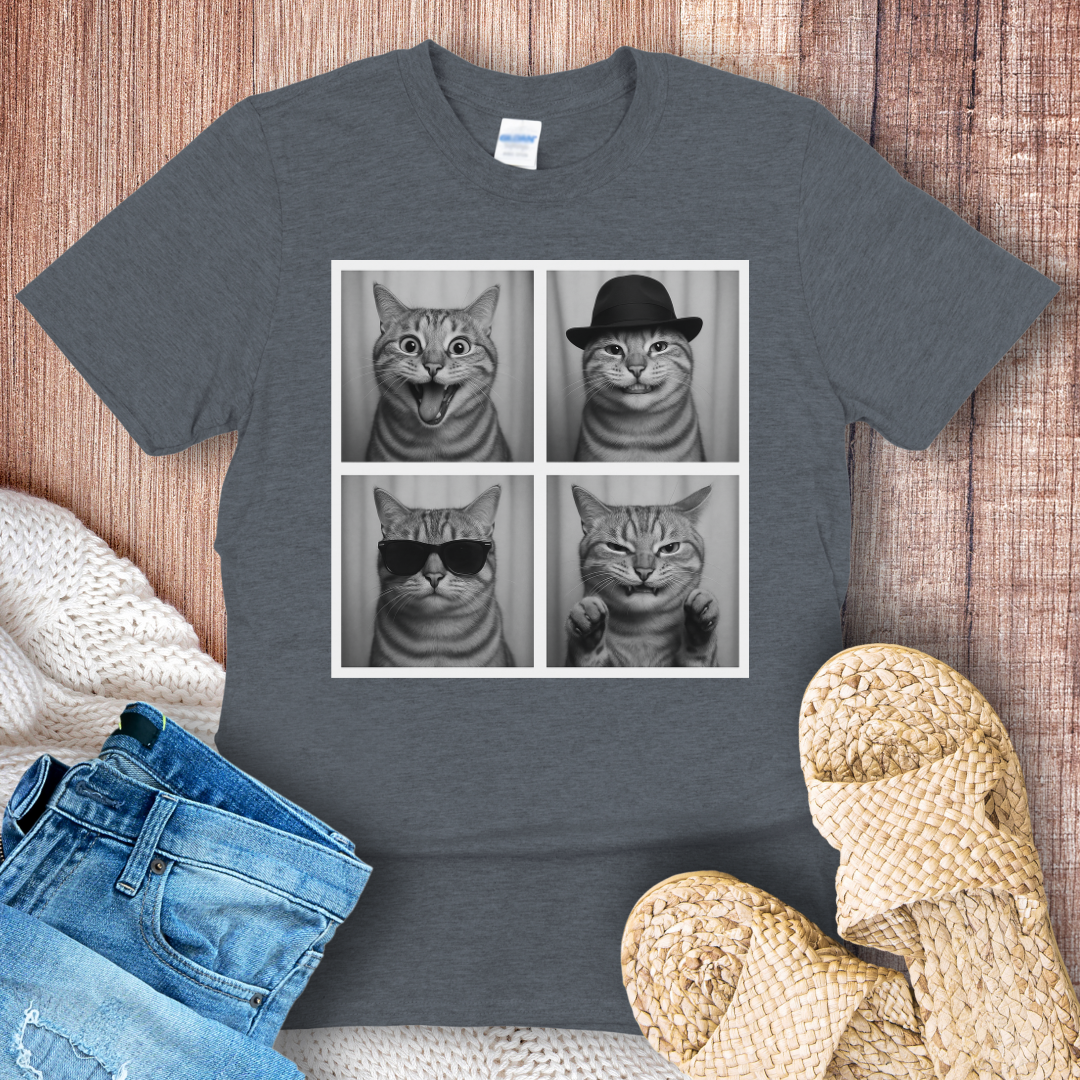 American Shorthair Cat in Photoboth T-shirt