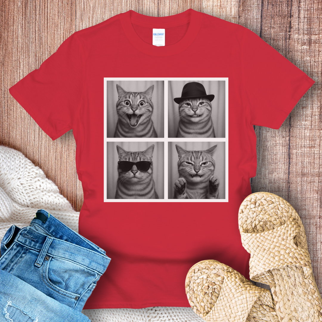 American Shorthair Cat in Photoboth T-shirt