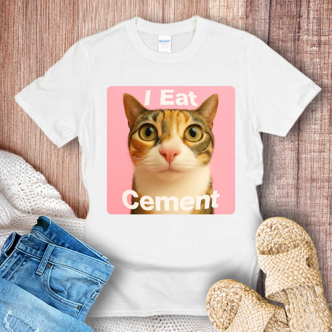 I Eat Cement Cat T-Shirt