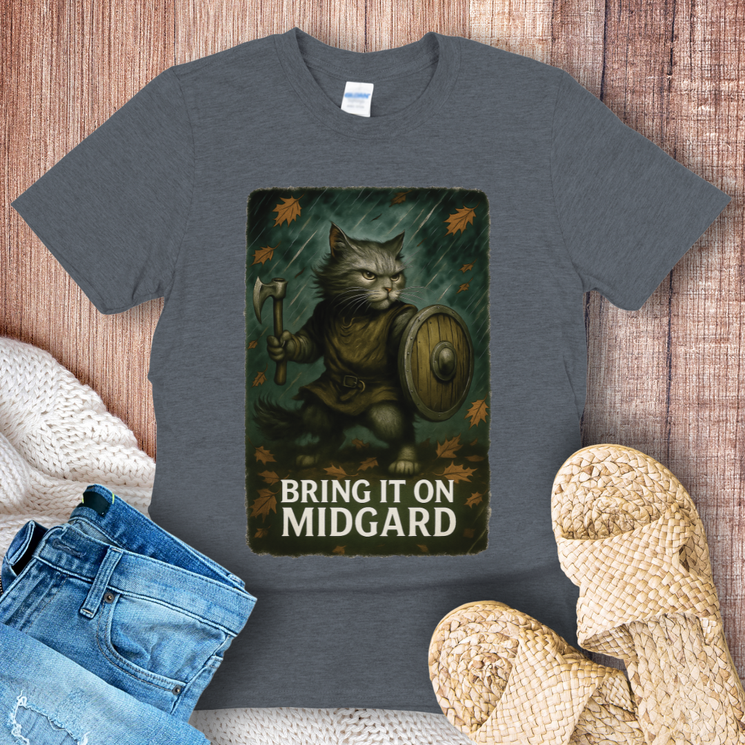 Bring It On Midgard – Viking Cat T-Shirt