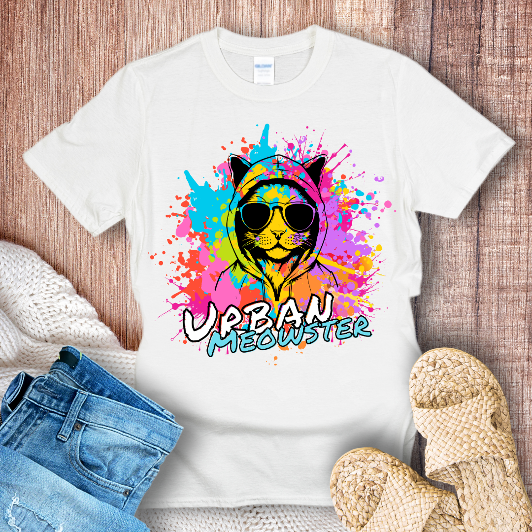 Urban Meowster – Graffiti Cat T-Shirt