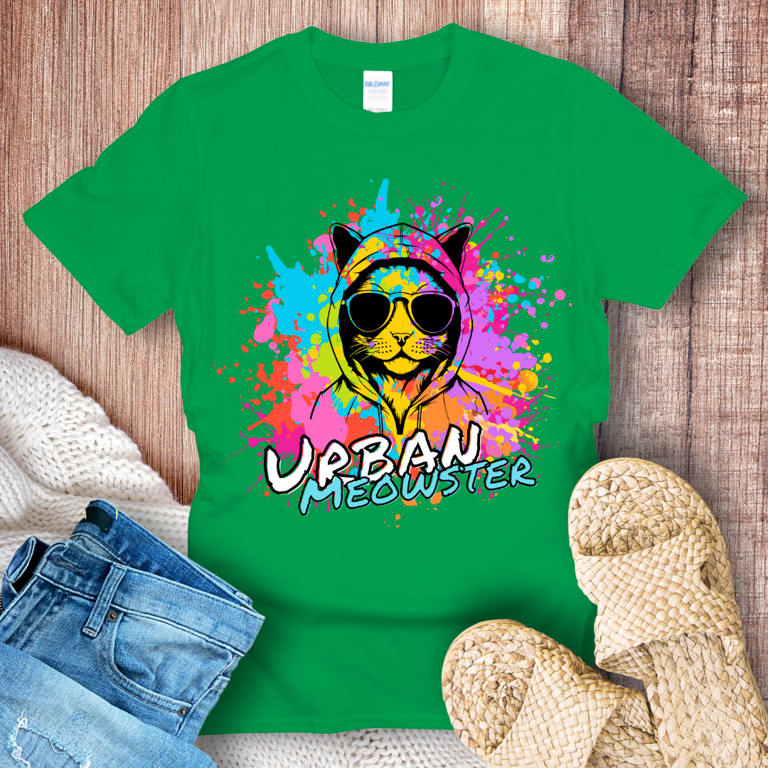 Urban Meowster – Graffiti Cat T-Shirt