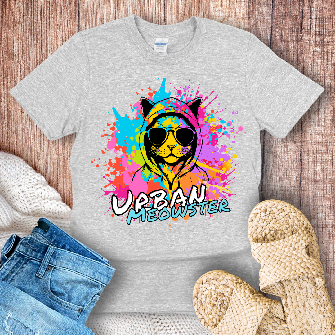 Urban Meowster – Graffiti Cat T-Shirt