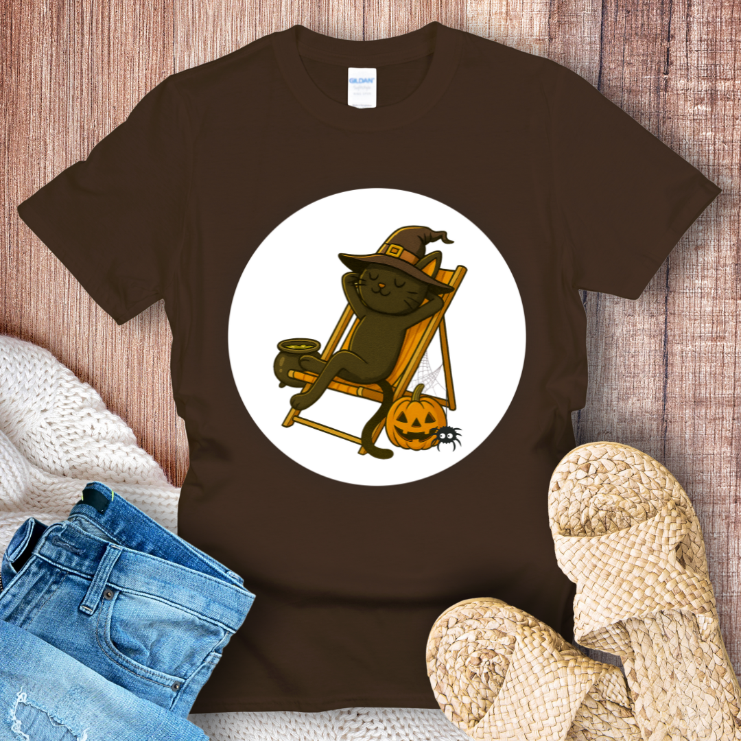 Witch’s Day Off – Funny Halloween Cat T-shirt