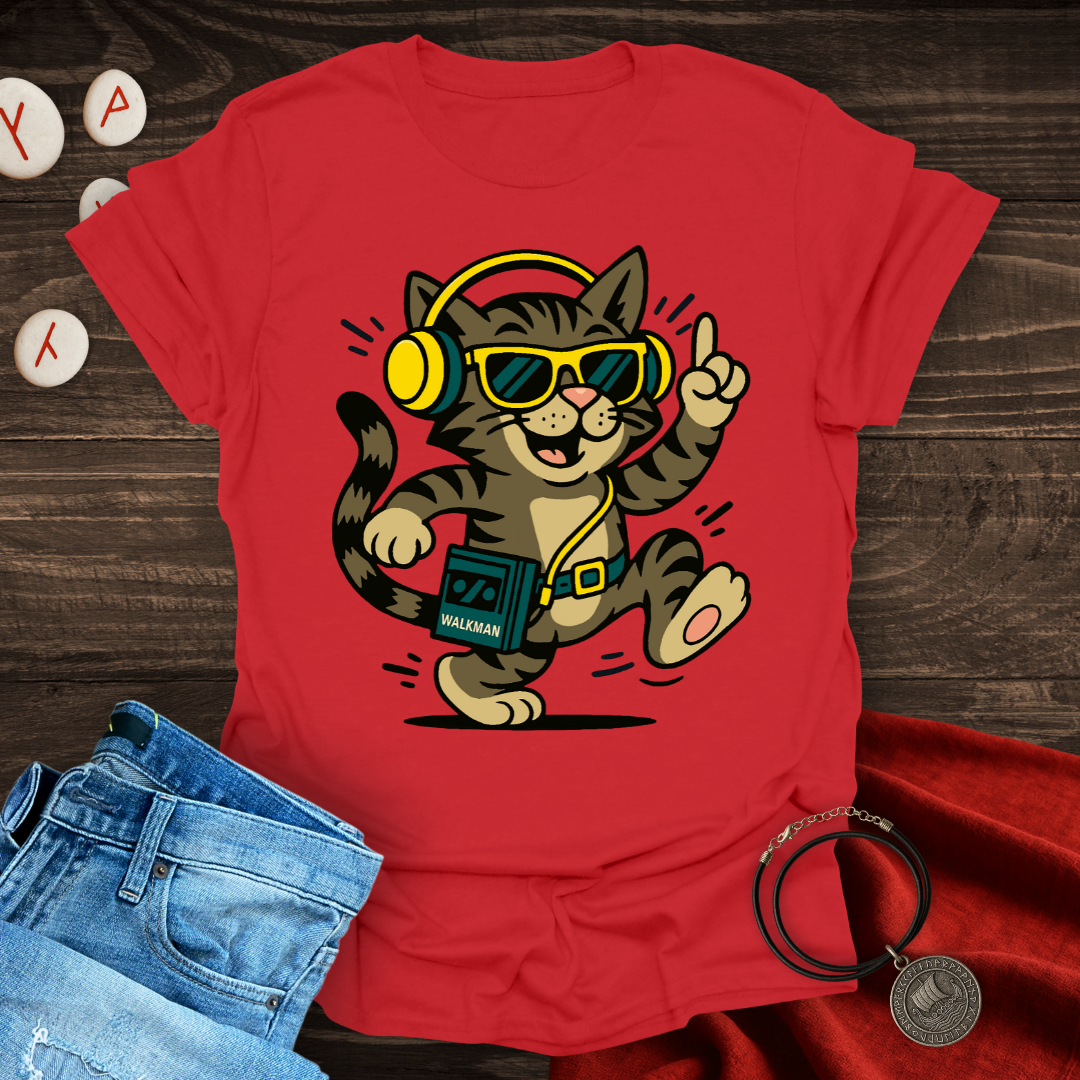 90s Style Dancing Cat T-shirt