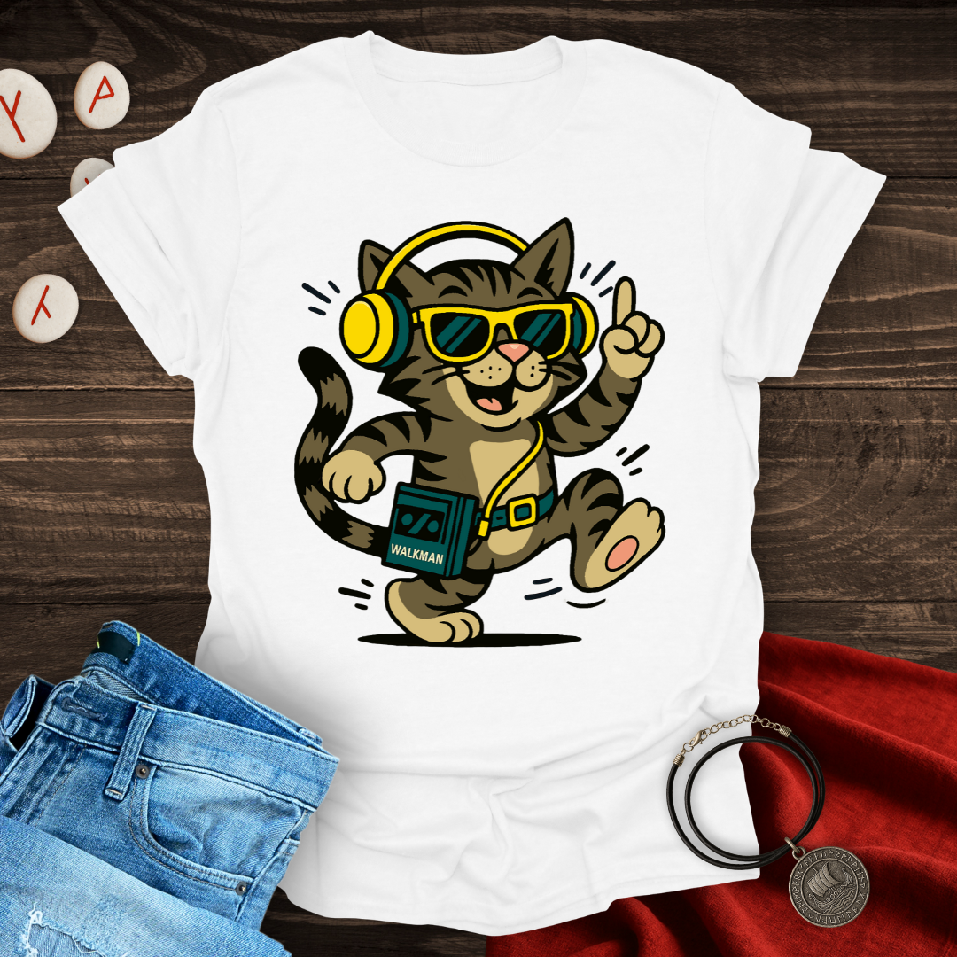 90s Style Dancing Cat T-shirt