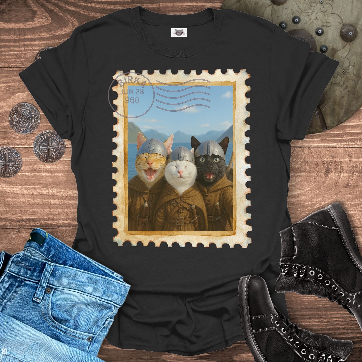 Selfie Cats Viking Edition T-Shirt