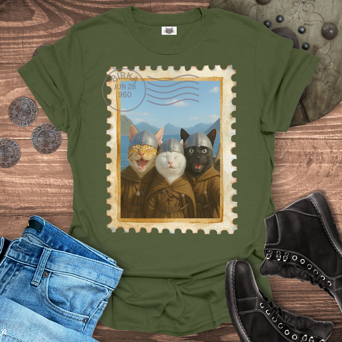 Selfie Cats Viking Edition T-Shirt