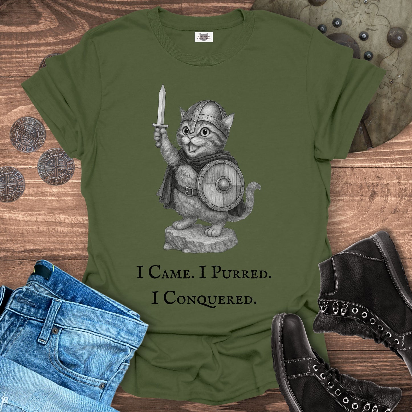 I Came I Purred I Conquered Cat T-shirt