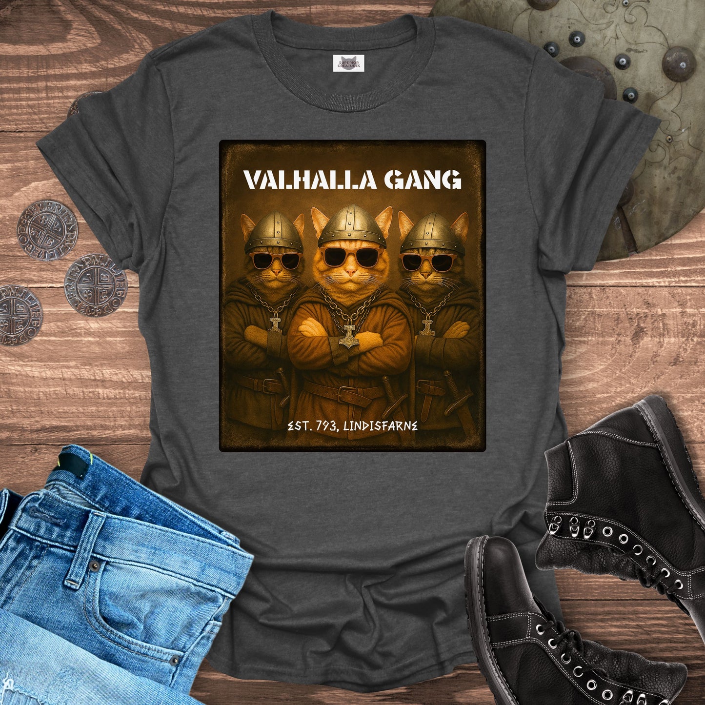 Valhalla Gang – Viking Cat T-Shirt