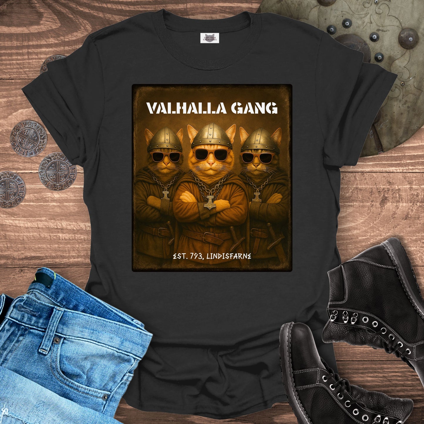 Valhalla Gang – Viking Cat T-Shirt