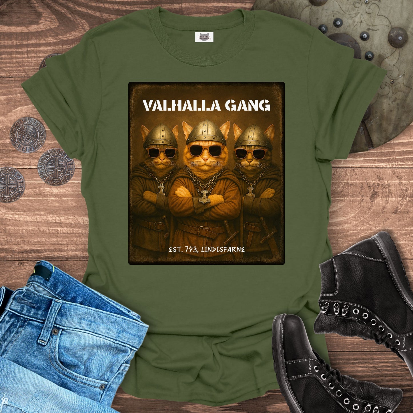 Valhalla Gang – Viking Cat T-Shirt