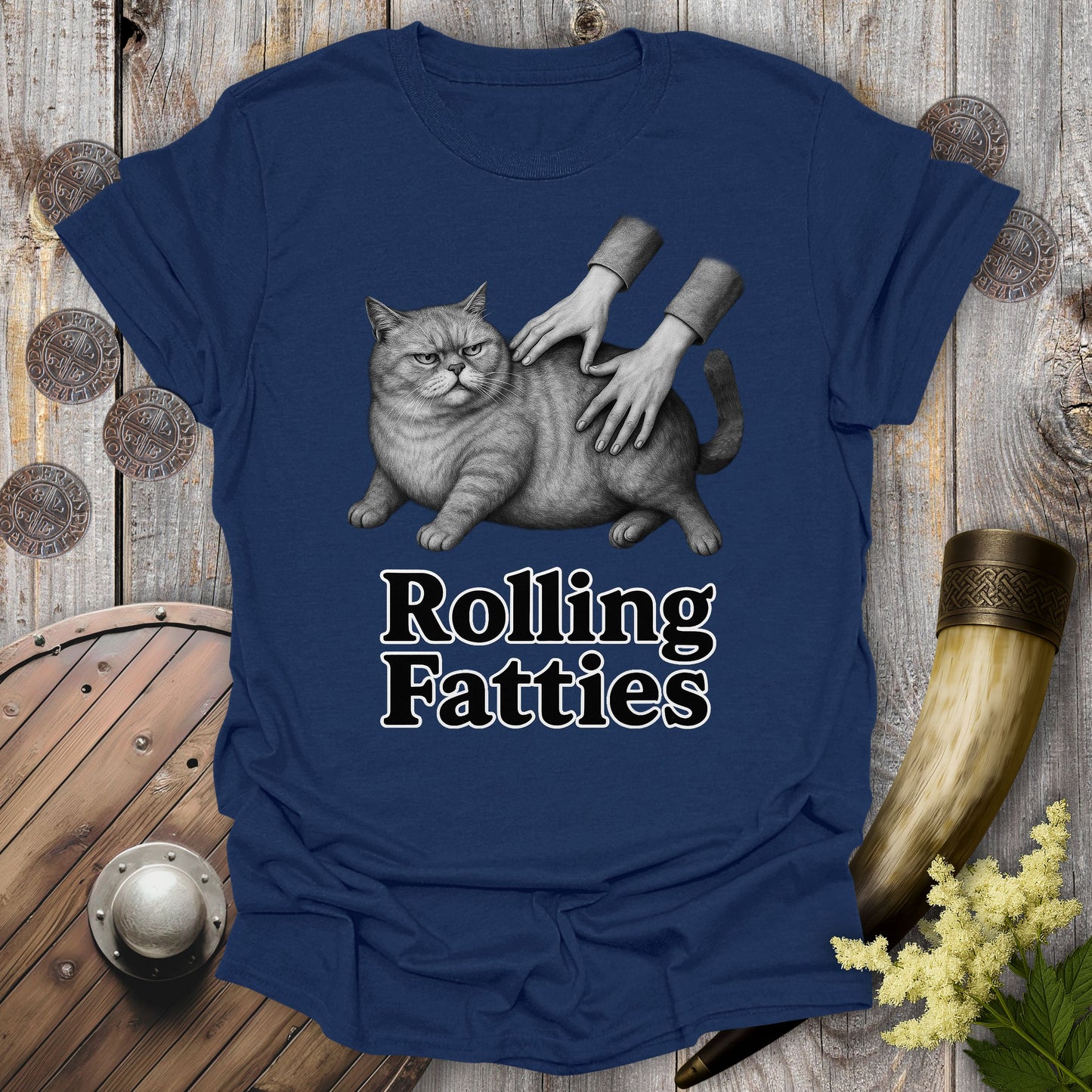 Rolling Fatties Cat T-shirt