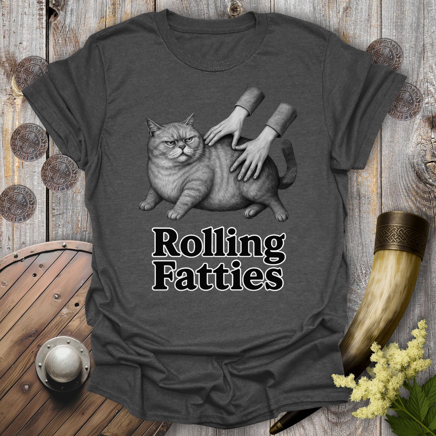 Rolling Fatties Cat T-shirt