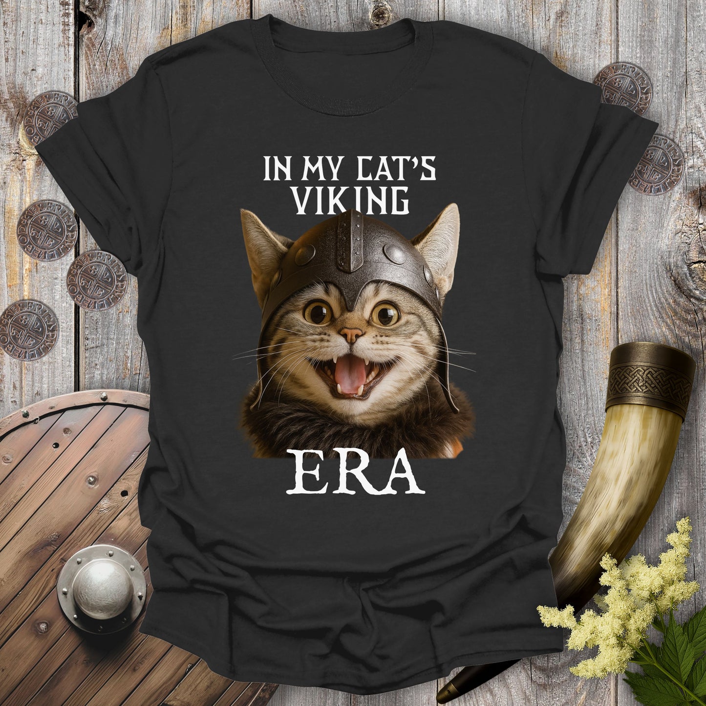 In My Cat's Viking Era – Funny Viking Cat T-Shirt