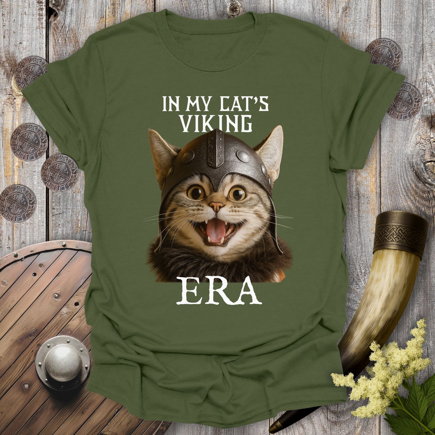 In My Cat's Viking Era – Funny Viking Cat T-Shirt