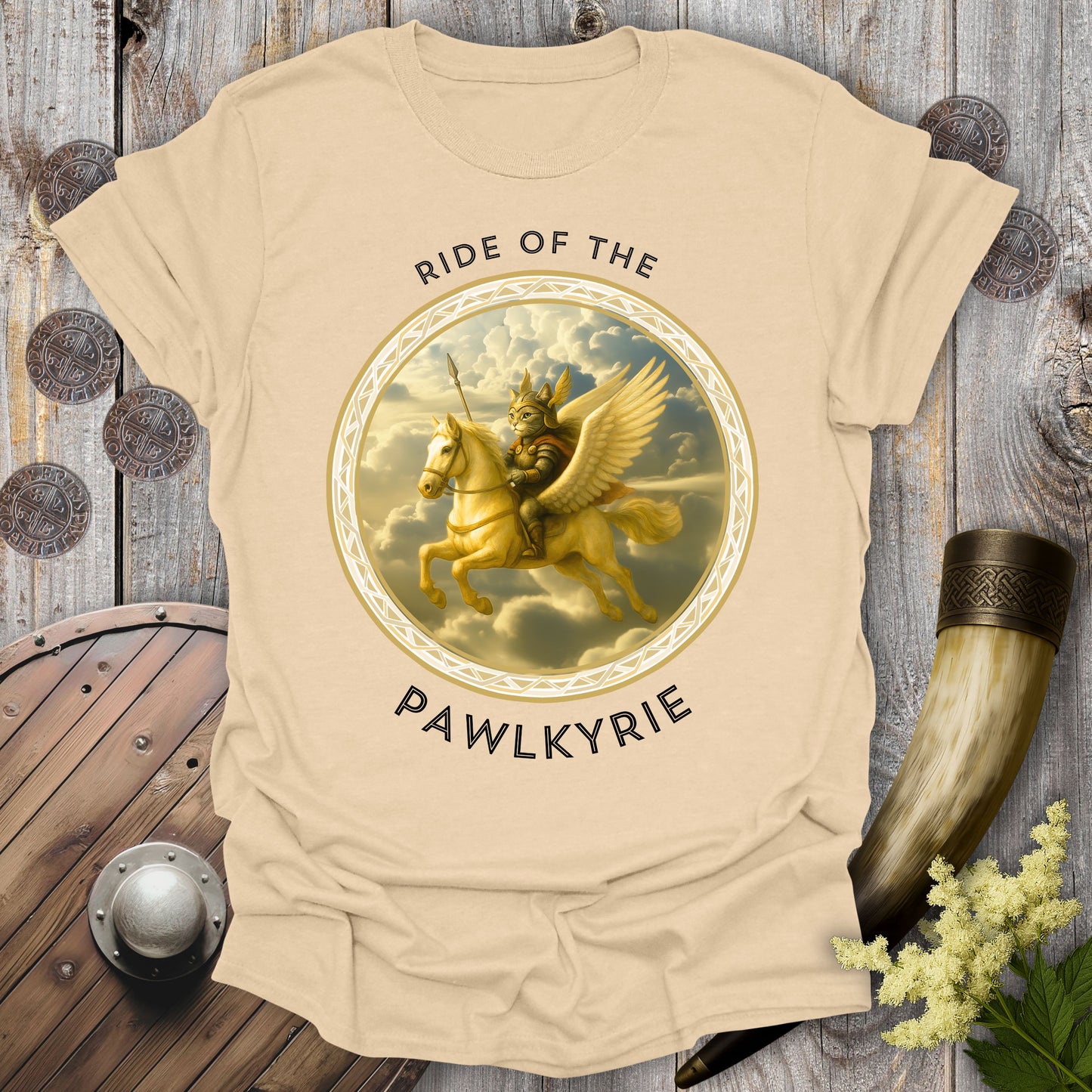 Ride of the Pawlkyrie Viking Cat T-Shirt