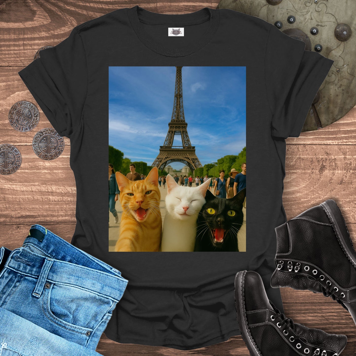 Selfie Cats in Paris T-shirt