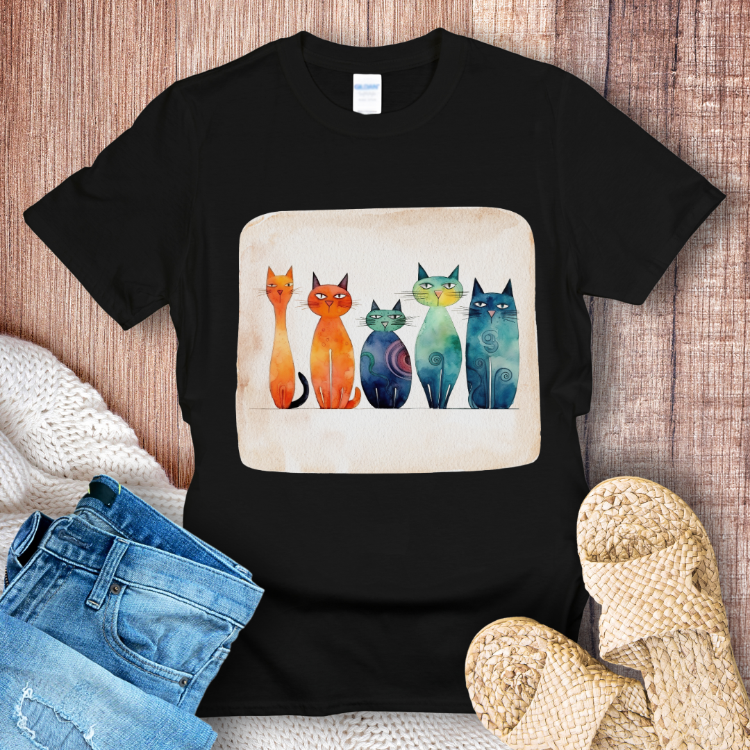 Watercolor Cats T-Shirt