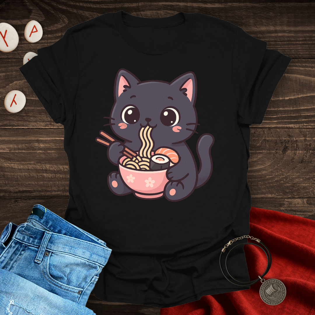 Noodle Cat Kawaii Style T-shirt