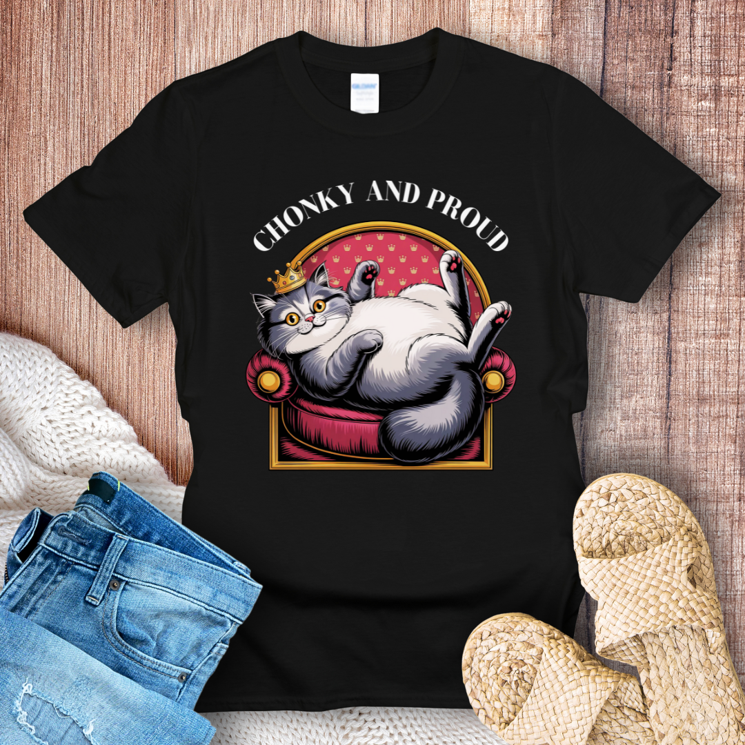 Chonky and Proud Royal Cat T-Shirt
