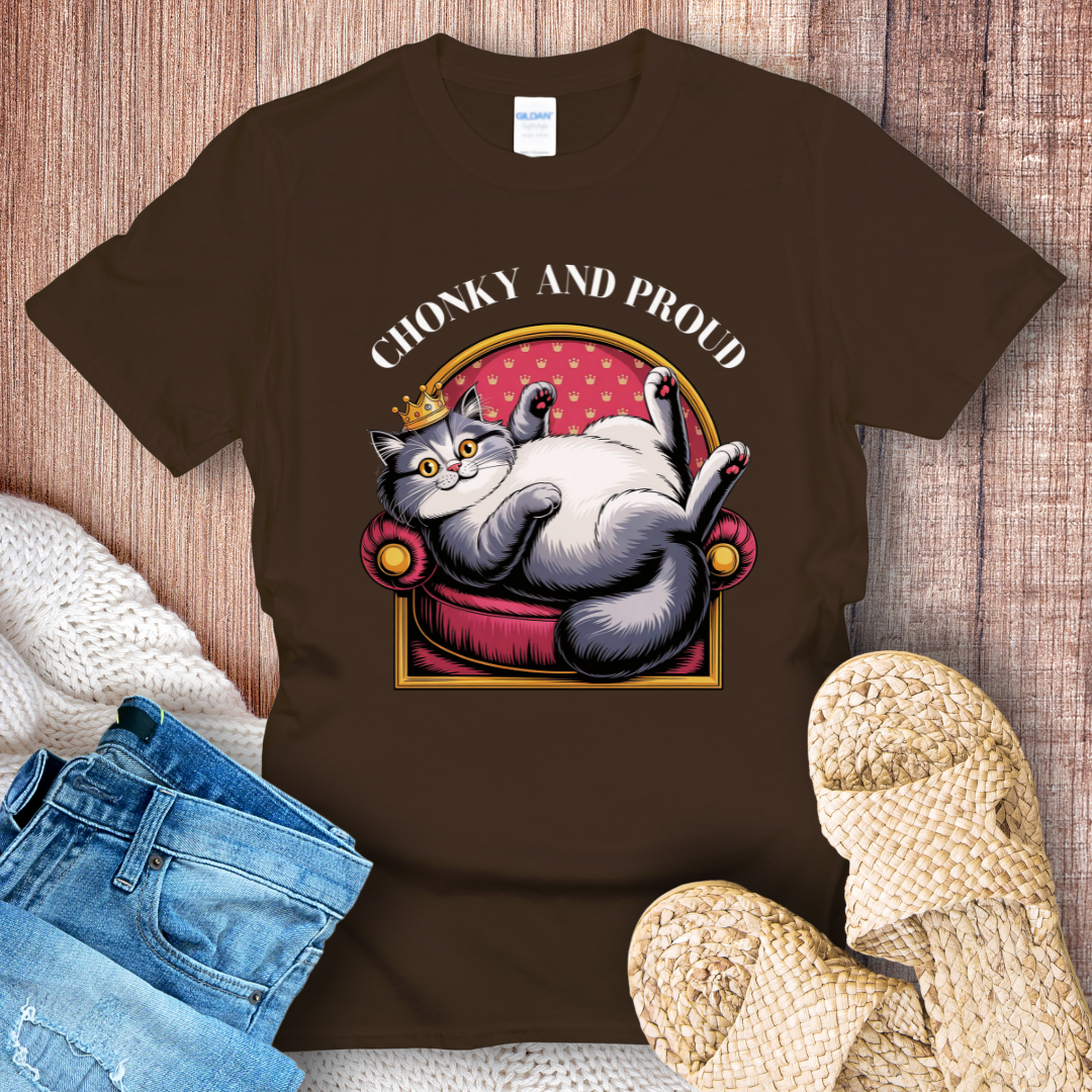 Chonky and Proud Royal Cat T-Shirt