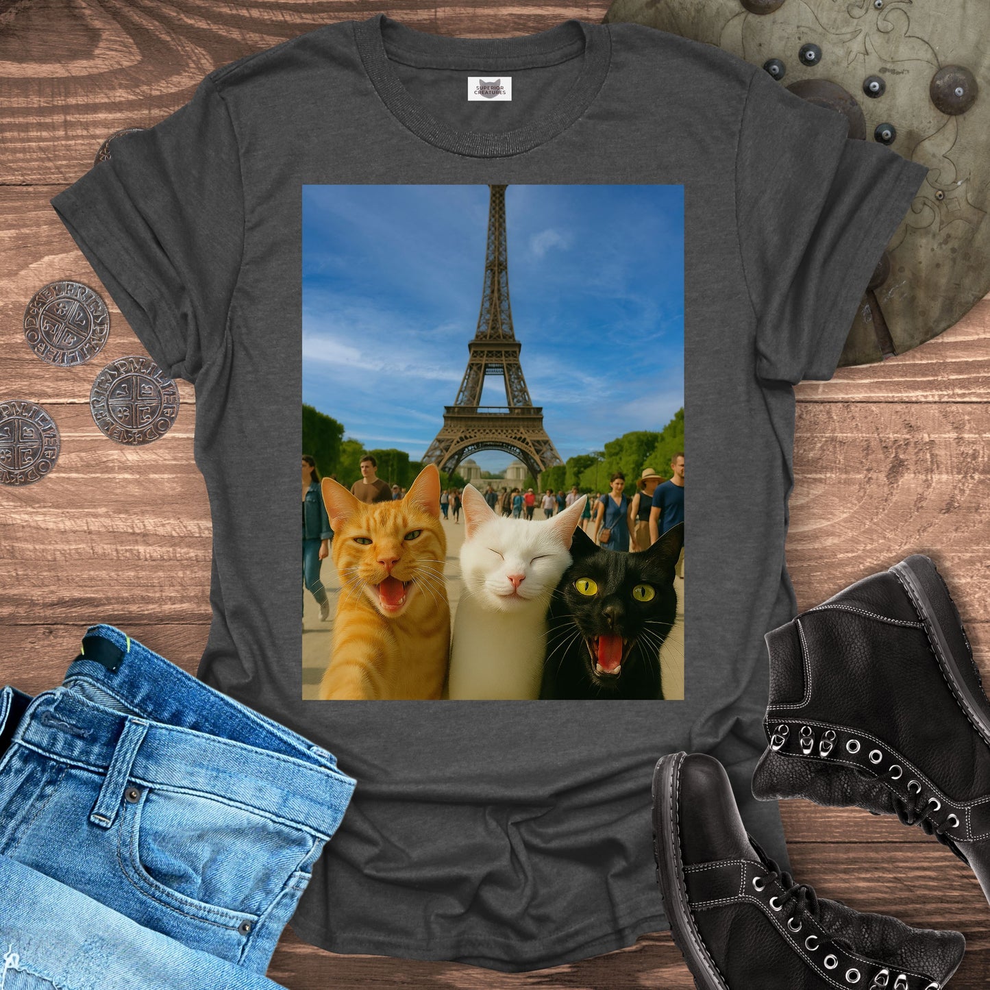 Selfie Cats in Paris T-shirt