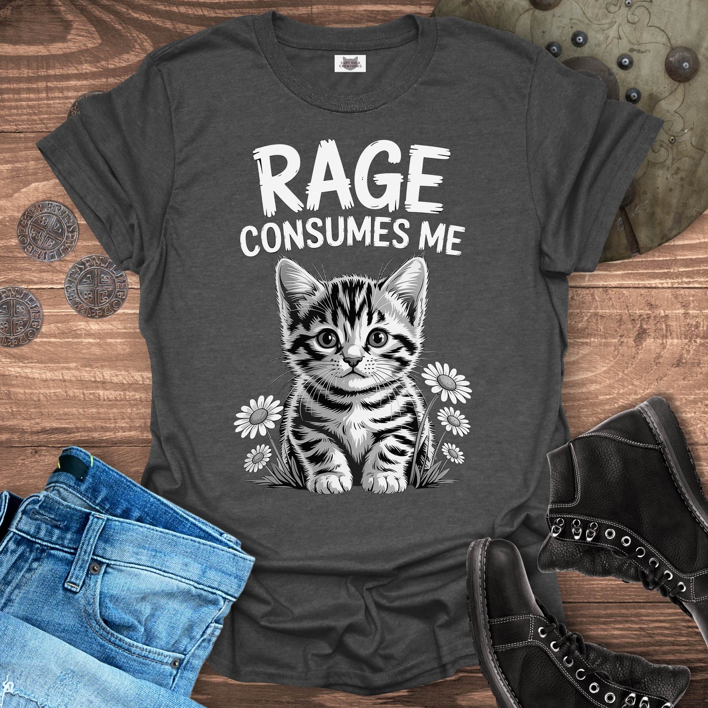 Rage Consumes Me Cat T-Shirt