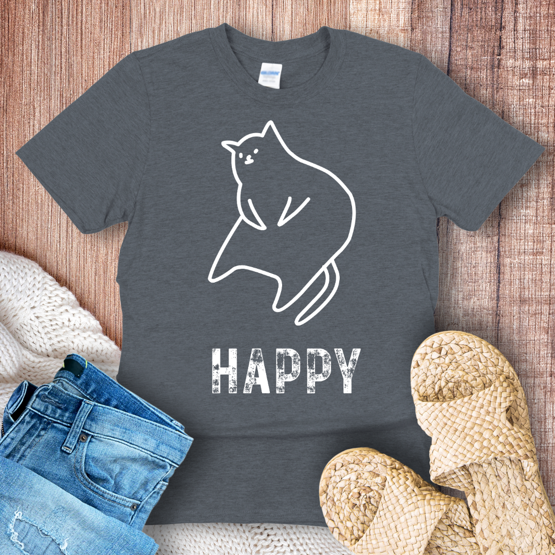 Happy Doodle Cat T-Shirt