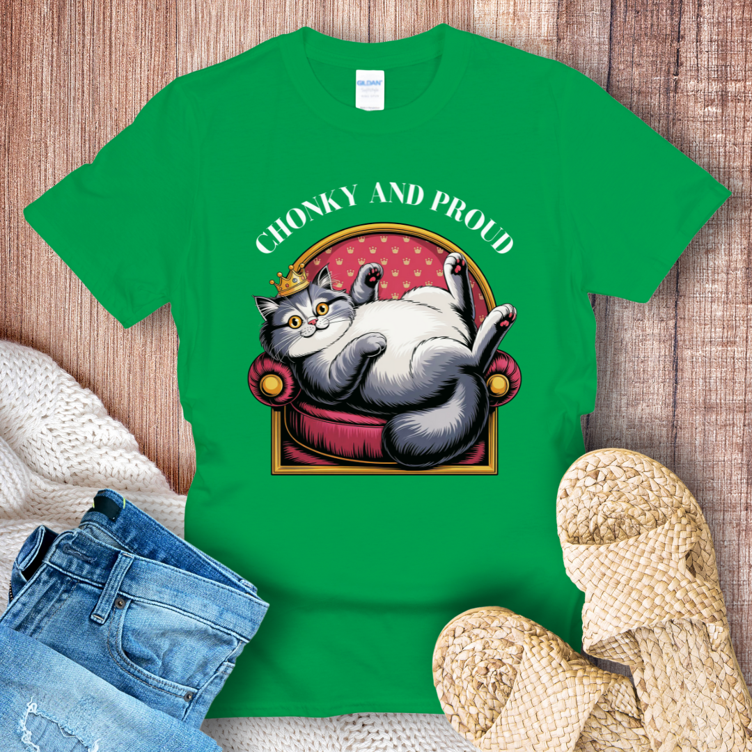 Chonky and Proud Royal Cat T-Shirt