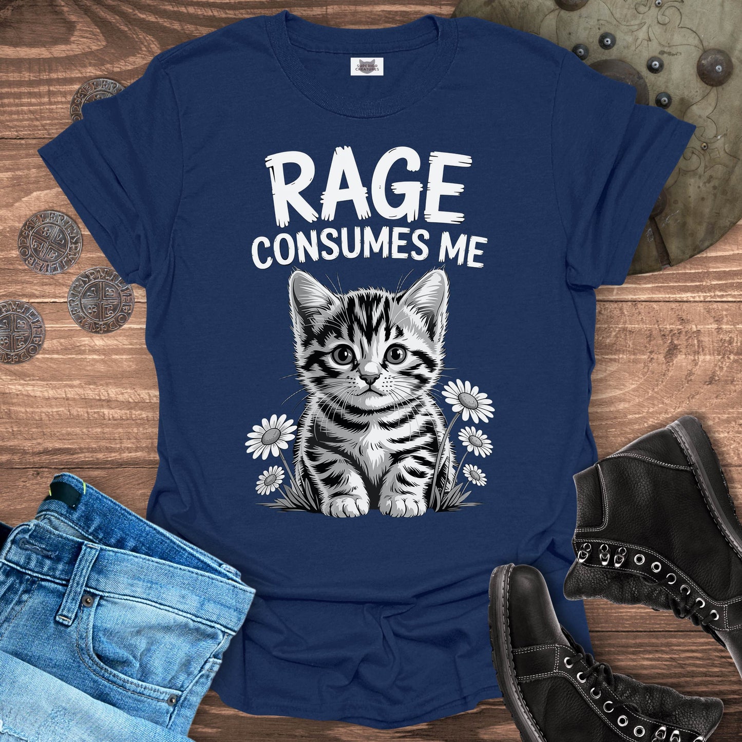 Rage Consumes Me Cat T-Shirt