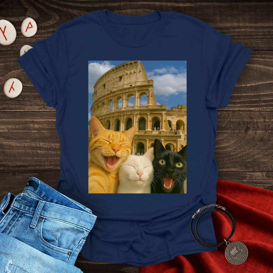 Selfie Cats in Rome T-shirt