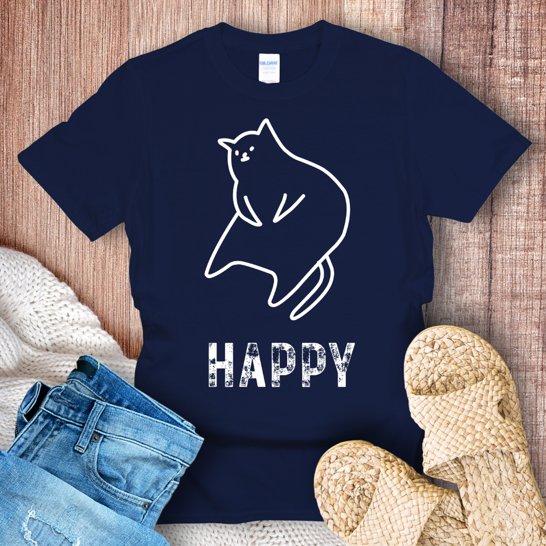 Happy Doodle Cat T-Shirt