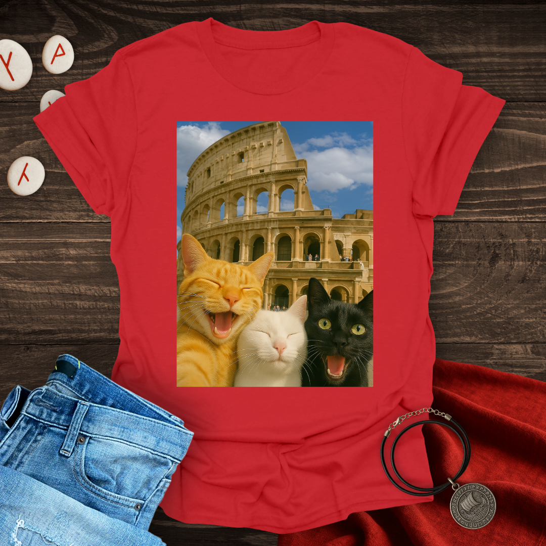 Selfie Cats in Rome T-shirt