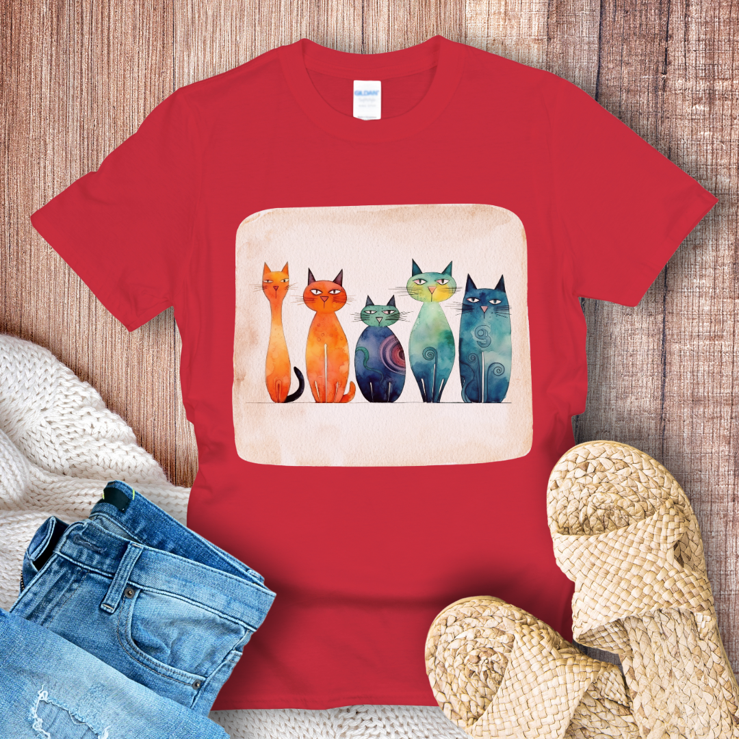 Watercolor Cats T-Shirt