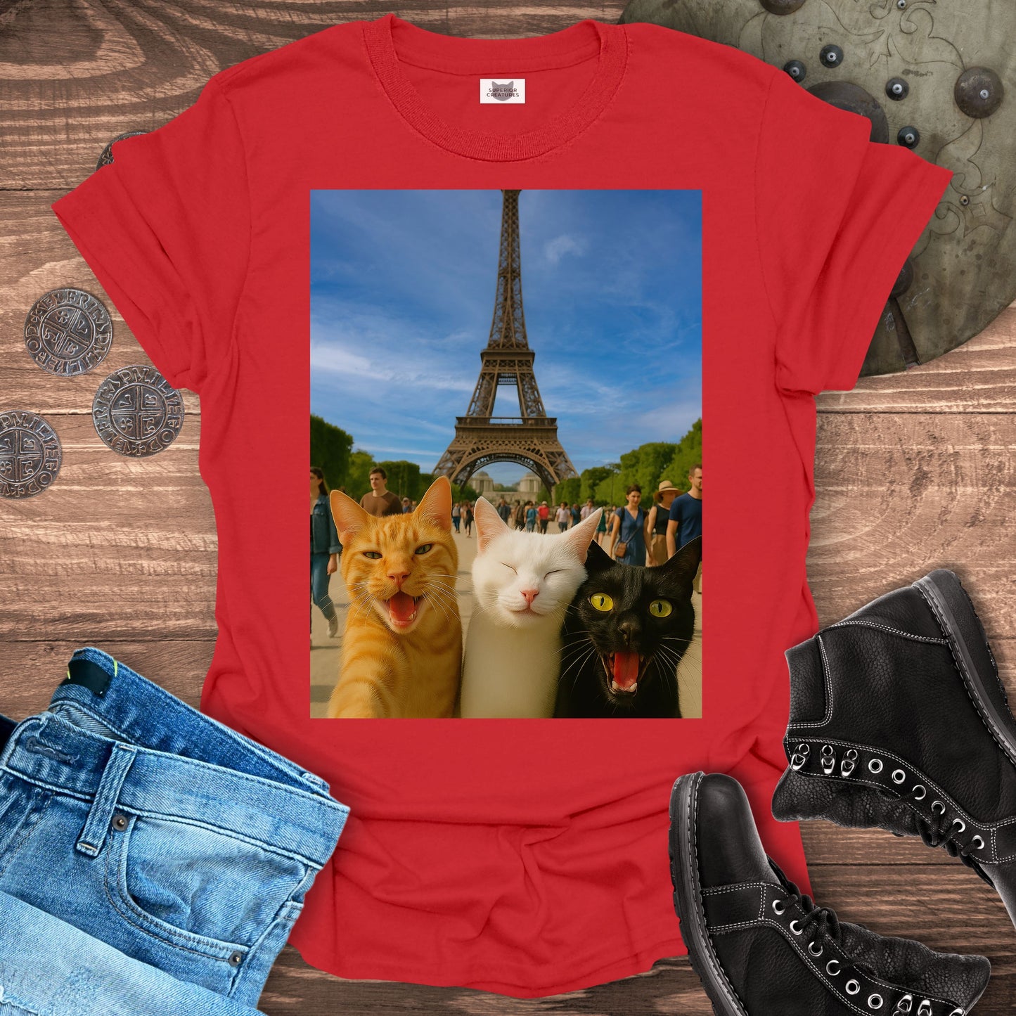 Selfie Cats in Paris T-shirt