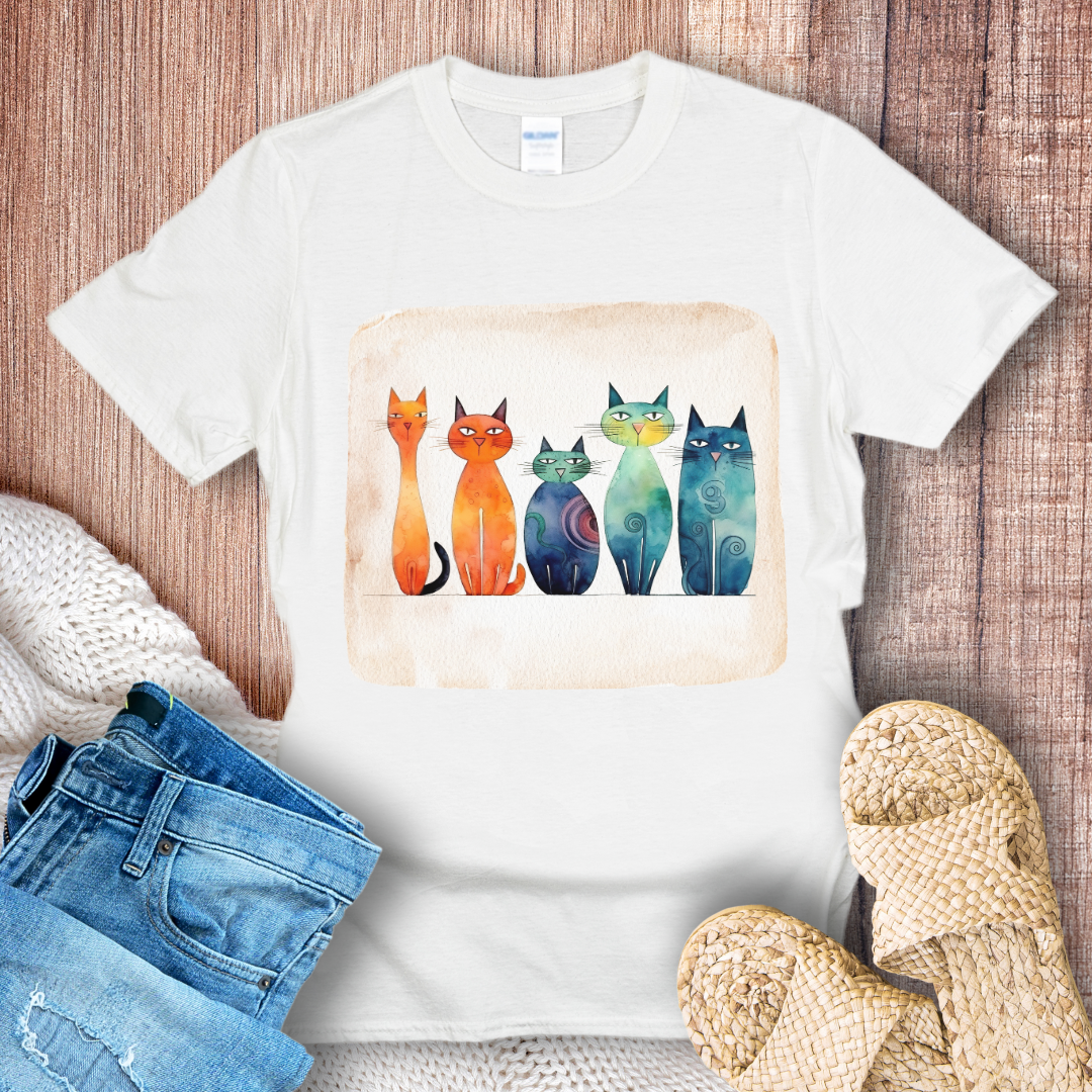 Watercolor Cats T-Shirt
